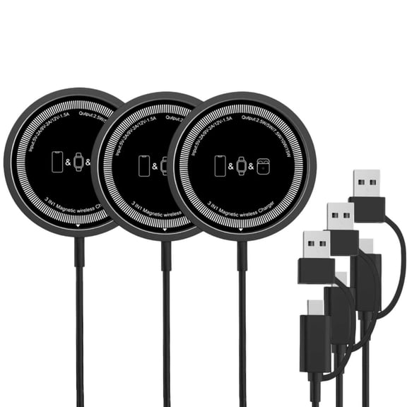 Magnetic Wireless Charger,15W Fast Chargering Pad Compatible with iPhone & AirPods & Watch Series Compatible for iPhone 17 Pro Max/17Pro/iPhone 16ProMax/16Plus/15/14/13/12/AirPods