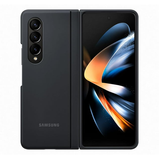 Funda oficial para Samsung Galaxy Z Fold4, delgada, de pie, negra
