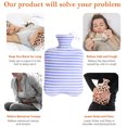 thumbnail image 5 of Hot Water Bottle with Fleece Cover Hot Water Bag for Pain Relief, 5 of 5