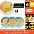 thumbnail image 2 of Good Cooking Emoji Pancake Molds and Egg Rings (4 Pack) for Kids AND Adults - Reusable Silicone Smiley Face Maker Doubles as Cookie Maker Set- FDA Approved BPA Free Food Safe Heat Resistan Good Cooking NA, 2 of 8