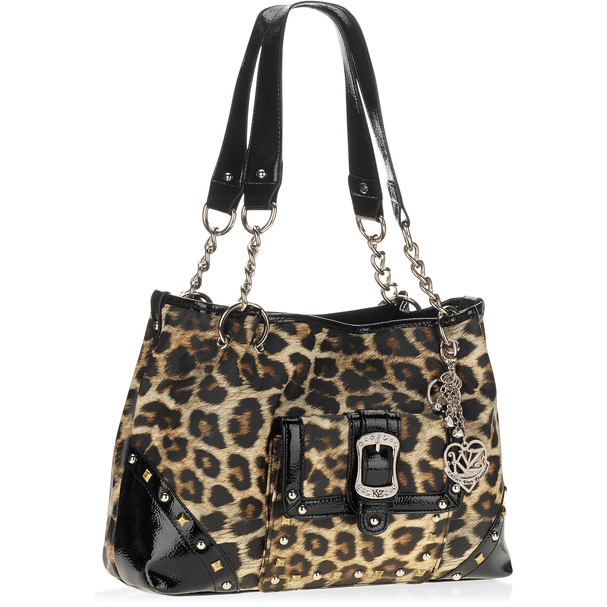 Kathy Van Zeeland Kvz Satchel Leopard Kathy Van Zeeland Kvz Satchel Leopard