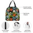thumbnail image 4 of Fotbe Balls Bolsa Térmica con Estampado y Forro de Aluminio Grueso Bolsa de Almuerzo con Bolsillo Frontal para Hombres y Mujeres, Ideal para Trabajo, Escuela, 4 of 8