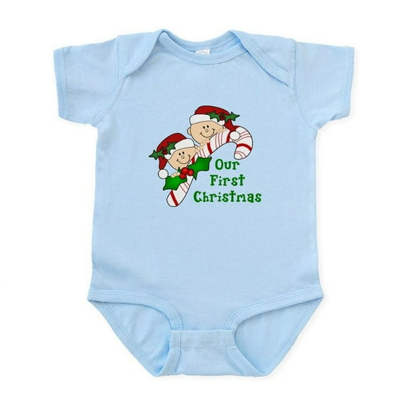 CafePress - Twins First Christmas Candy Cane Infant Bodysuit - Baby Light Bodysuit, Size Newborn - 24 Months