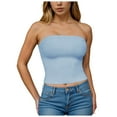 thumbnail image 4 of ZIXKCGDSE Tube Tops for Women Slim Fit Crop Top Summer Strapless Shirts Fashion Clothing Size M, 4 of 4