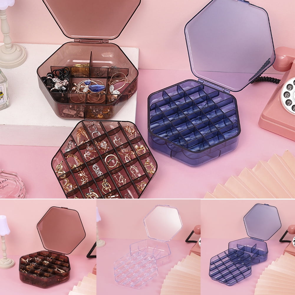 Travelwant Plastic Organizer Box with Dividers 2 layers Organizer