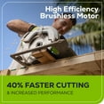 thumbnail image 4 of Greenworks 24V 7-1/4-inch Brushless Circular Saw, Battery Not Included, 1501202AZ, 4 of 8