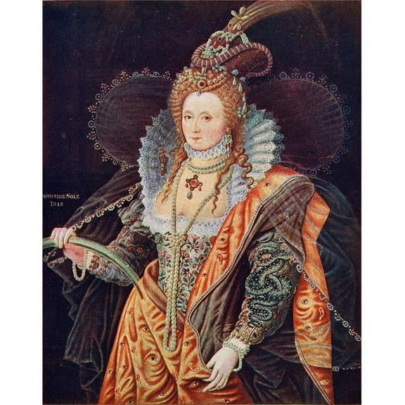 Elizabeth I 1533-1603. Queen of England From The Painting by Zucchero At Hatfield House Poster Print