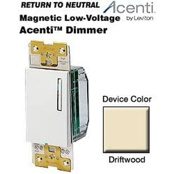Leviton Acenti Incandescent / Mag Low-Voltage Dimmer - Driftwood ACM10-1L-DFT