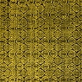 thumbnail image 1 of Ahgly Company Machine Washable Indoor Square Abstract Yellow Modern Area Rugs, 8' Square, 1 of 4