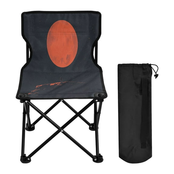 WOBOGO Blood Moon Camping Chair Convenient Four Corner Backrest Folding Stool Can Hold Up to 220lbs