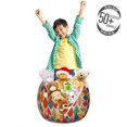 thumbnail image 3 of Woodland Storage Toy Bag Chair, Pattern with Fallen Tree Leaves in Lively Seasonal Colors Ecological Modern Art, Stuffed Animal Organizer Washable Bag, Large Size, Multicolor, by Ambesonne, 3 of 3