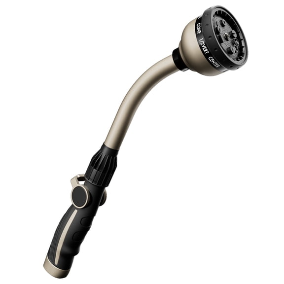 Restmo Garden Hose Wand with 10 Spray Patterns, 15-Inch Hose Nozzle Sprayer, Watering Wand Heavy Duty With Thumb Flow Control