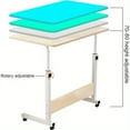 thumbnail image 7 of Height adjustable mobile table 80 × 40 cm -(70-90) cm standing height adjustable laptop desk standing portable side table bed table sofa table (White Maple), 7 of 7