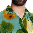 thumbnail image 5 of pear Men's Short Sleeve Hawaiian Shirt, Poplin Casual Printed Button Down, Summer Beach Unisex Shirts, 5 of 6