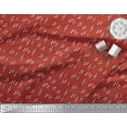 thumbnail image 3 of Soimoi Red Modal Satin Fabric Notes Musical Instrument Printed Fabric 1 Yard 42 Inch Wide, 3 of 5