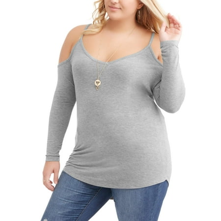 Poof! Junior Plus Cold Shoulder Tee