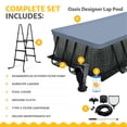 thumbnail image 6 of Funsicle 16' x 8' x 42" Oasis Designer Rectangular Above Ground Pool – Complete Set with Pump, 6 of 7