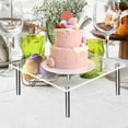 thumbnail image 6 of Tunhigl Elegant Transparent Acrylic Cake Stand with Metal Base - Perfect for Weddings, Birthdays & Parties - Square Cupcake Display Rack with Cover Silver, 6 of 7