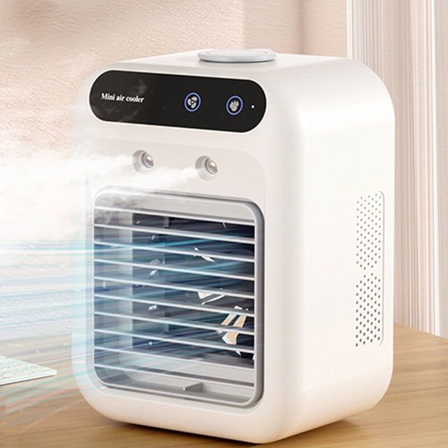 Mini Ventilador Refrigerador de escritorio eléctrico con ventilador Refrigeración portátil ajustable de 2 velocidades para la oficina en el hogar Likrtyny Para estrenar