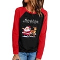 thumbnail image 1 of Camisas de manga larga ligeras con cuello redondo de Navidad para mujer Camisas de túnica de otoño para mujer Tops de otoño Pompotops  FGAJ10244, 1 of 6