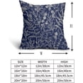 thumbnail image 5 of Navy Blue Pillow Covers 16x16 Set of 2 Vintage Floral Botanical Print Spring Flower Plant Pattern Decorative Throw Pillow Cases Outdoor Farmhouse Decor for Home Sofa Couch Bed, 5 of 6