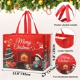 thumbnail image 2 of 12pcs Christmas Gift Bags Christmas Tote Bags With Handles, Non-Woven Large Christmas Bags For Gifts Wrapping Xmas Party Favors, 12.8×6.7×9.8in, 2 of 8