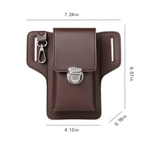 Portable Pouch for Men Working at Construction Bag Wearable Belt Storage Bag Leather Pouch
