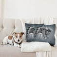 thumbnail image 4 of Ambesonne Tribal Throw Pillow Cover 2 Pack, Tribe Chief Art, 20", Grey Black White, 4 of 5