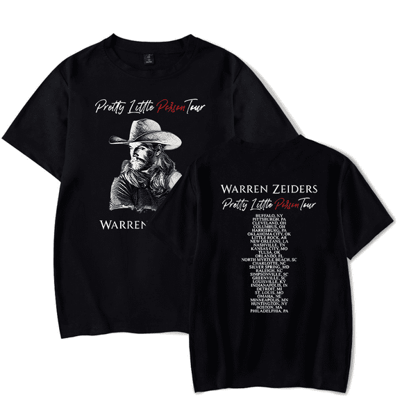 Warren Zeiders Merch Pretty Little Poison Tour 2024 T-shirt Short Sleeve Country Music Merch Western Harajuku Fashion Hip Hop T Shirt Top Tee