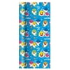 4 Rolls Baby Shark Christmas Wrapping Paper 80 sq ft Total Holiday Festive Birthday Party Special Occasion