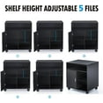 thumbnail image 6 of FITUEYES Printer Stand with Storage Adjustable Shelves, Wood Mobile Cart with Door, Rolling File Cabinet, 6 of 7