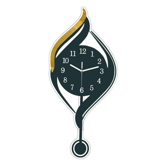 Reloj de pared grande analógico moderno con números arábigos simples, decorativo para sala de estar. Negro
