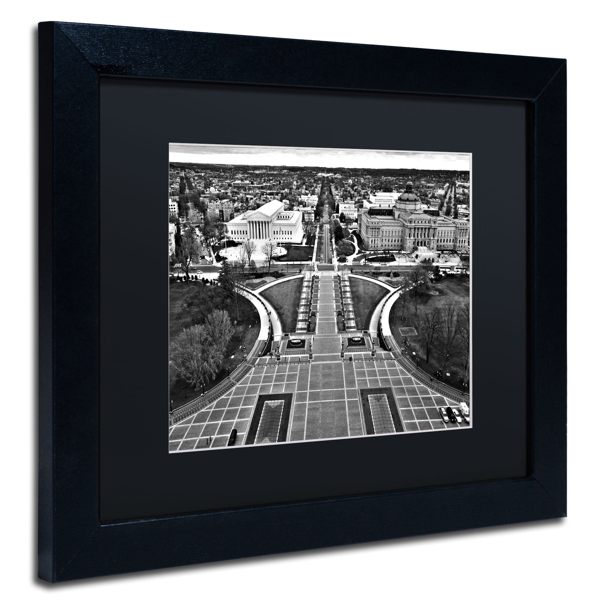 Trademark Fine Art "Washington, DC" Canvas Art by CATeyes, Black Matte, Black Frame