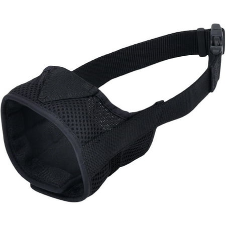 Best Fit Adjustable Comfort Dog Muzzle-Black, Snout Size 6.5"-9"