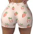 thumbnail image 2 of Lsque Strawberries Pattern High Waisted Biker Shorts for Women-Tummy Control Fitness Athletic Workout Running Yoga Gym Shorts,Moisture-Wicking-XX-Large, 2 of 9