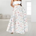 thumbnail image 3 of RYKJLWY Maxi Skirt Women Floral Print Skirt High Waist Party Beach Pocket Long Maxi Skirt Plus Size Skirts Maxi Skirt (White,XL), 3 of 6