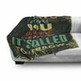 thumbnail image 3 of Grunge Soft Flannel Fleece Throw Blanket, Life Always Offers You a Second Chance Its Called Tomorrow Words, Cozy Plush for Indoor and Outdoor Use, 70" x 90", Green Yellow, by Ambesonne, 3 of 6