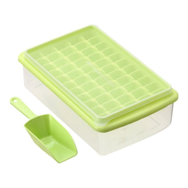 ColoMX Molde de la bandeja de hielo del hogar Molde de la cocina de la cocina del molde con la tapa y la cucharada