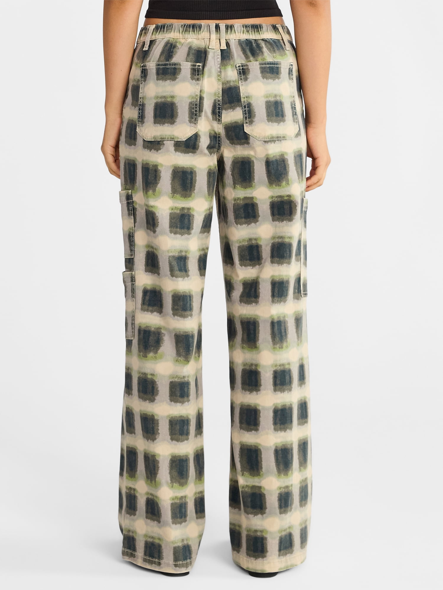 No Boundaries Wide Leg Cargo Pants, 31.5'' Inseam, Women's and Women's Plus