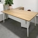 thumbnail image 4 of Work Minimalist Desk Tables Modern Computer Storage Ideas Designer Set Wooden Hall Office Desk Long Mesa Escritorio Furniture My Lux Decor Round, 4 of 14