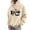 A342 Beige, variant on Yuncity Halloween Hoodie Men Letter Print Pullover Sweatshirt Casual Warm Lined Hooded For Fall Winter Comfort Casual Tops Size L Beige