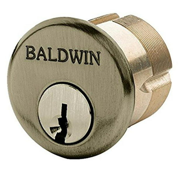 Baldwin 8327050 1,75 in. Cylindre Mortaise C Keyway&44; Laiton Satiné & Noir