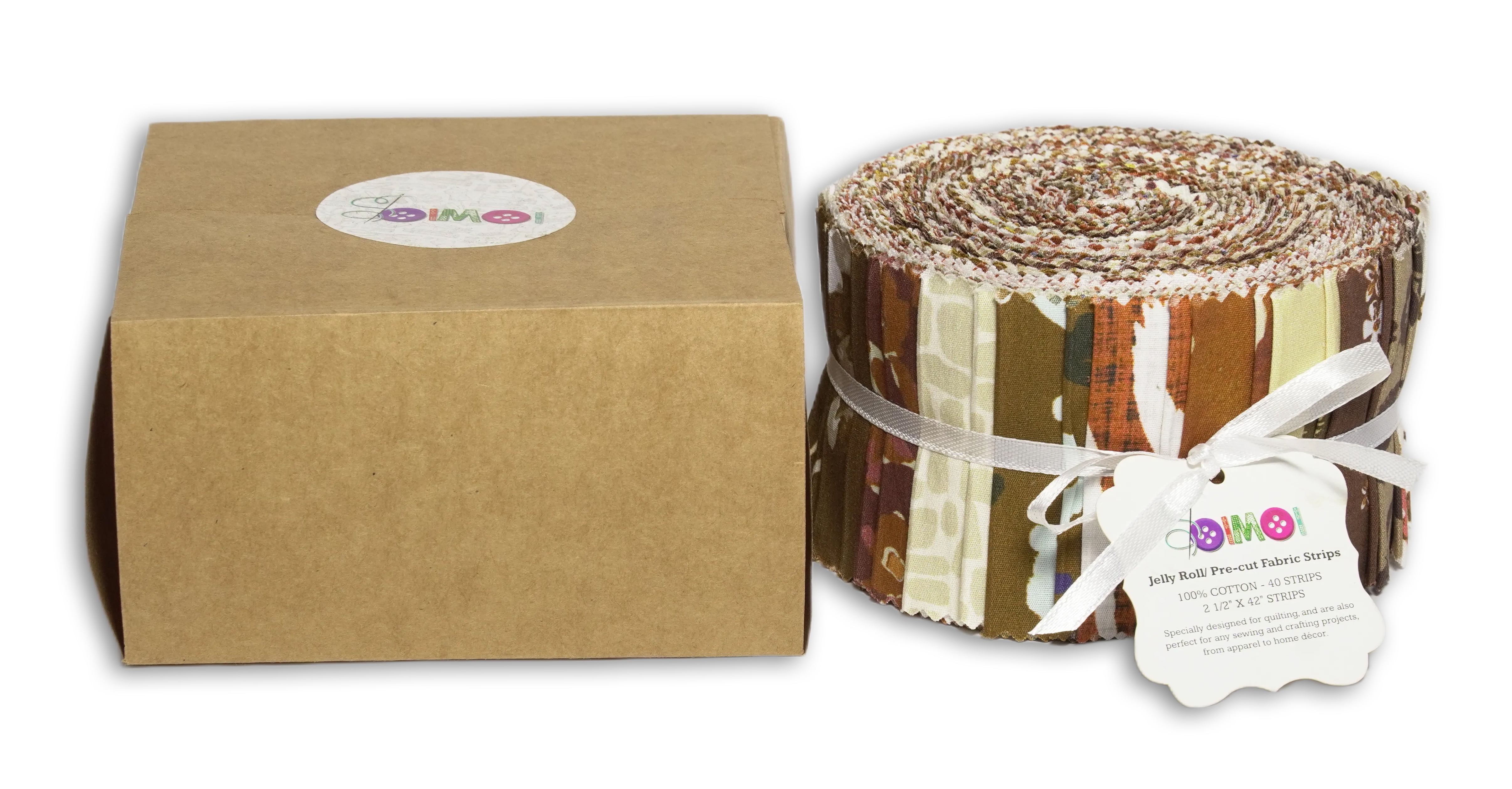 Soimoi 40Pcs Florals Print Cotton Precut Fabrics for Quilting Craft Strips 2.5 x 42 inches Jelly Roll