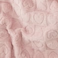 thumbnail image 4 of CREVENT Soft Plush Girls Light Pink Heart Checkered Fleece Baby Receiving Blanket, 4 of 7