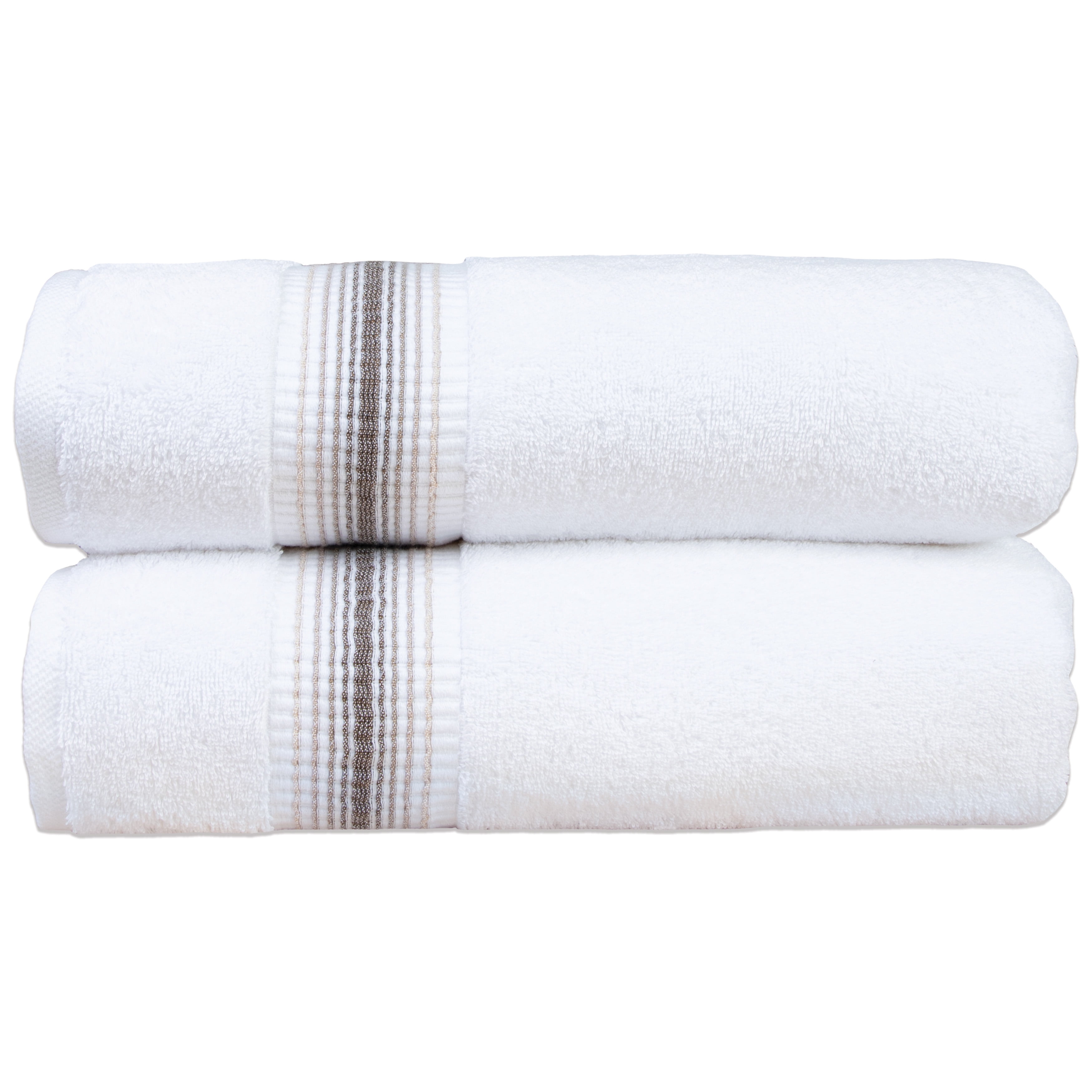 LUXURY STRIPED HOTEL QUALITY 100% EGYPTIAN COTTON SOFT WHITE HAND TOWEL 600GSM 