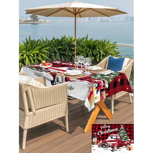 cover for patio table with umbrella Btrlexp Palm Leaves Round Outdoor Tablecloth Hole Zipper Elastic Outdoor Waterproof Fitted Tablecloth Picnic Party Fits 40-44