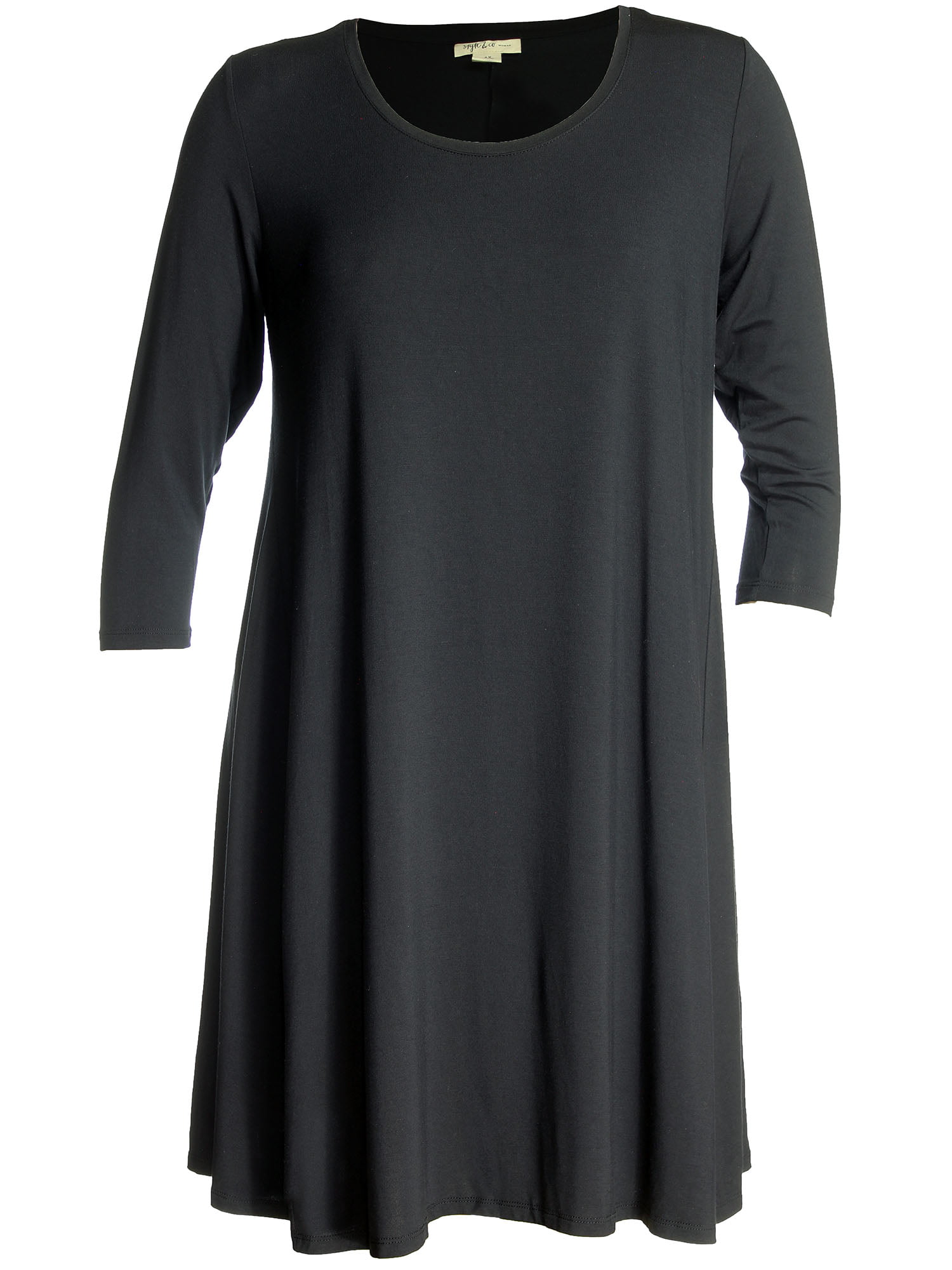 Style & Co. - Style & Co Women's Plus 3/4 Sleeve Swing Hemline Dress 1x ...