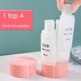 thumbnail image 3 of 2pcs 4 in 1 Travel Dispenser Shampoo Lotion Gel Set Leak-proof Travel Containers Bottles for Toiletries Body Wash Liquid Cream TSA Approved, 3 of 6