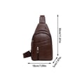 thumbnail image 3 of Sac à Dos en Cuir avec Trou pour Écouteurs - Sac Bandoulière Réglable pour Randonnée, Voyage et Usage Quotidien, 3 of 9