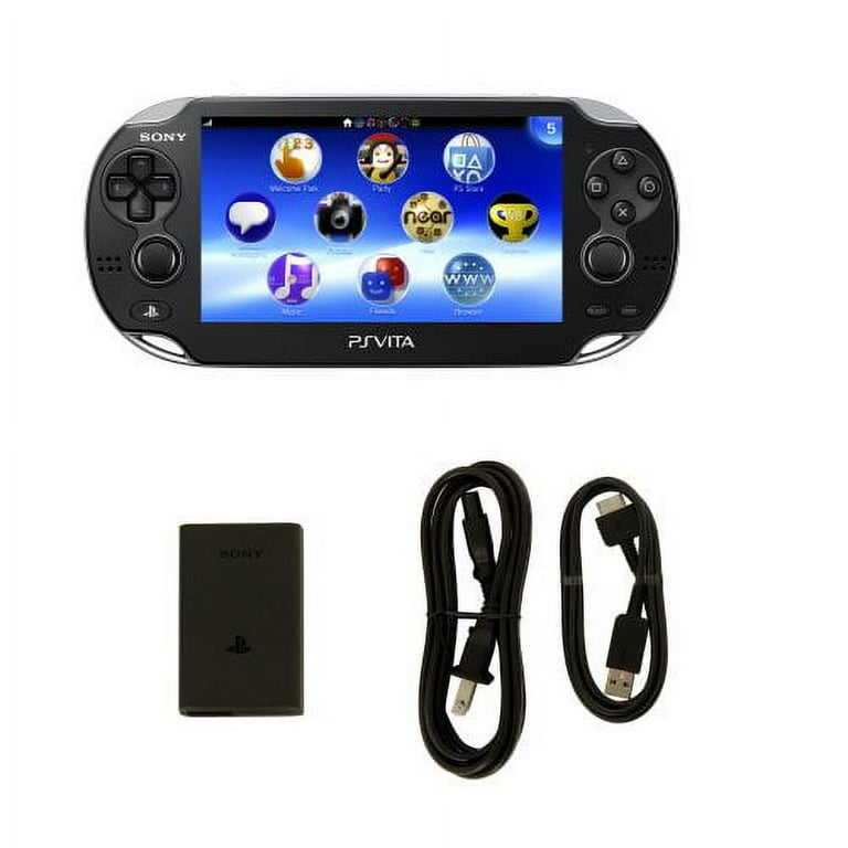 Sony PlayStation Vita 1000 Wifi Negro, Restaurado con Cable